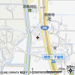福岡県柳川市大和町塩塚1143周辺の地図