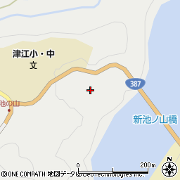 日田市中津江ホール周辺の地図