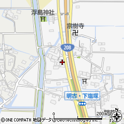 福岡県柳川市大和町塩塚1142周辺の地図