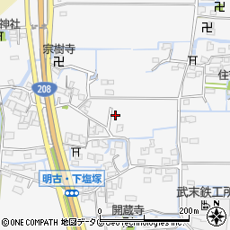 福岡県柳川市大和町塩塚1022-1周辺の地図