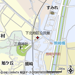 臼杵市下北地区公民館周辺の地図