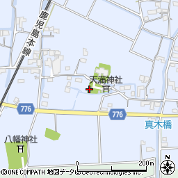 真木公民館周辺の地図