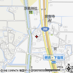 福岡県柳川市大和町塩塚1145-4周辺の地図