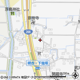 福岡県柳川市大和町塩塚1129周辺の地図