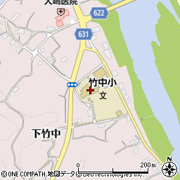 大分県大分市竹中2821周辺の地図