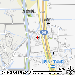 福岡県柳川市大和町塩塚1145周辺の地図