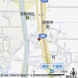 福岡県柳川市大和町塩塚819周辺の地図
