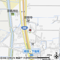 福岡県柳川市大和町塩塚825周辺の地図