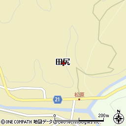 大分県臼杵市田尻周辺の地図