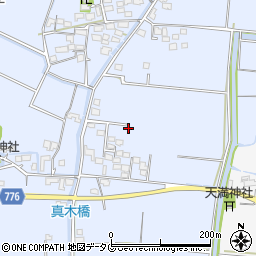 福岡県みやま市瀬高町大江1107周辺の地図