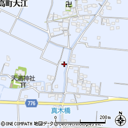 福岡県みやま市瀬高町大江1168周辺の地図