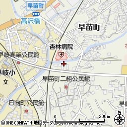 長崎県佐世保市早苗町166周辺の地図