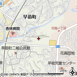 長崎県佐世保市早苗町345周辺の地図