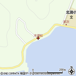 木浦松周辺の地図