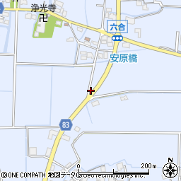 福岡県柳川市大和町六合1294周辺の地図