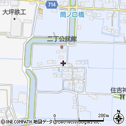 福岡県柳川市大和町六合1086周辺の地図
