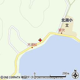 愛媛県宇和島市津島町北灘377周辺の地図