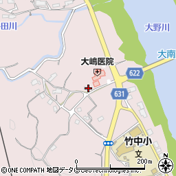 大分県大分市竹中2661-2周辺の地図