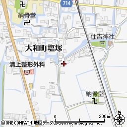 福岡県柳川市大和町塩塚666周辺の地図