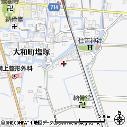 福岡県柳川市大和町塩塚669-7周辺の地図