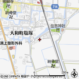 福岡県柳川市大和町塩塚668周辺の地図