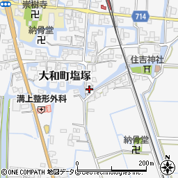 福岡県柳川市大和町塩塚488周辺の地図