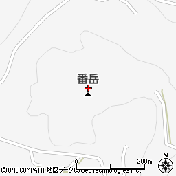 番岳周辺の地図