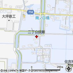 福岡県柳川市大和町六合1076周辺の地図