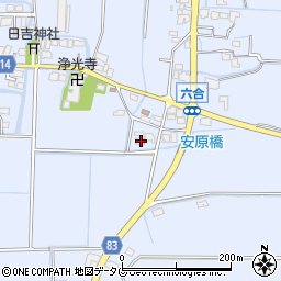 福岡県柳川市大和町六合1259周辺の地図