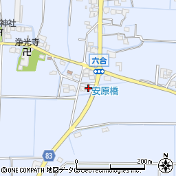 福岡県柳川市大和町六合1267周辺の地図