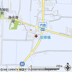 福岡県柳川市大和町六合1266周辺の地図