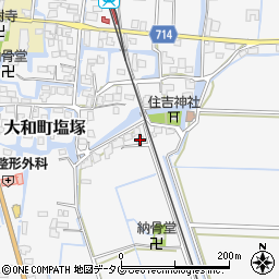 福岡県柳川市大和町塩塚671周辺の地図