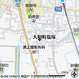 福岡県柳川市大和町塩塚615-2周辺の地図