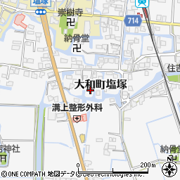 福岡県柳川市大和町塩塚615周辺の地図