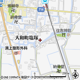福岡県柳川市大和町塩塚491周辺の地図