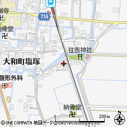 福岡県柳川市大和町塩塚670周辺の地図