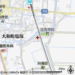 福岡県柳川市大和町塩塚670-2周辺の地図