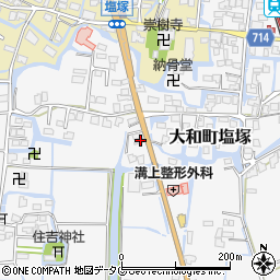 福岡県柳川市大和町塩塚750周辺の地図