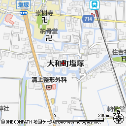 福岡県柳川市大和町塩塚622周辺の地図