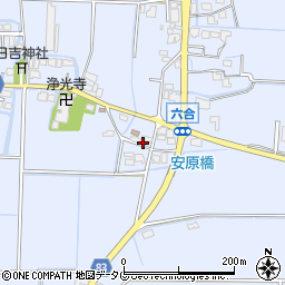 福岡県柳川市大和町六合962周辺の地図