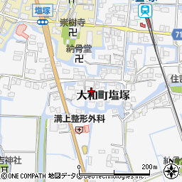 福岡県柳川市大和町塩塚613周辺の地図