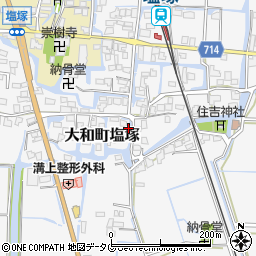 福岡県柳川市大和町塩塚625-2周辺の地図