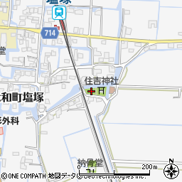 福岡県柳川市大和町塩塚463周辺の地図