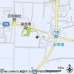 福岡県柳川市大和町六合1204周辺の地図