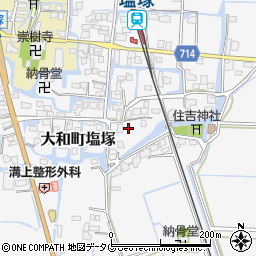 福岡県柳川市大和町塩塚485周辺の地図