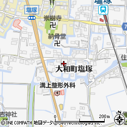 福岡県柳川市大和町塩塚610周辺の地図