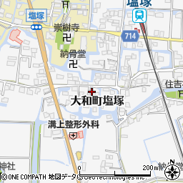 福岡県柳川市大和町塩塚609周辺の地図