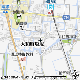 福岡県柳川市大和町塩塚周辺の地図