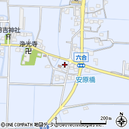 福岡県柳川市大和町六合957周辺の地図
