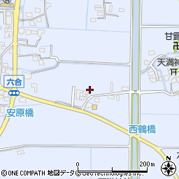 福岡県柳川市大和町六合884周辺の地図